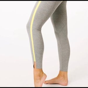 Zyia active grey neon tape tights